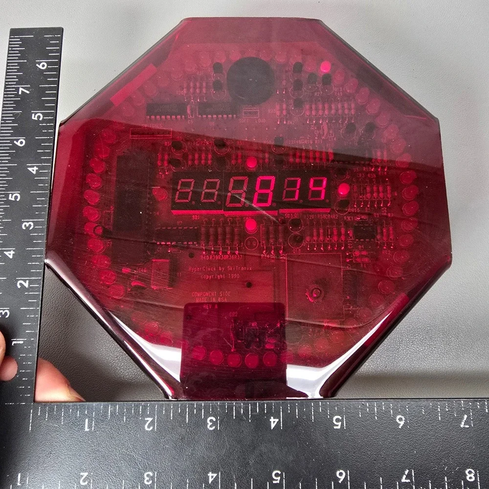 Vintage HyperClock by SkiTronix Red LED Digital Alarm DIY Learn To Solder Clock